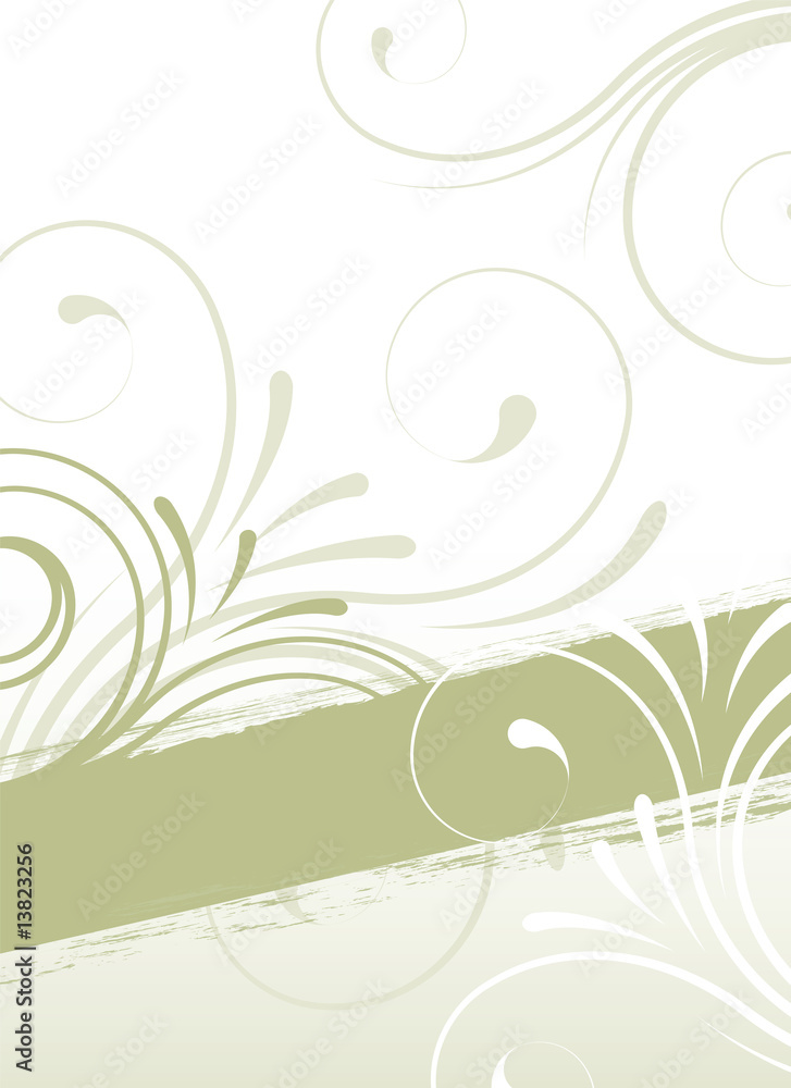 floral abstract design with text bar