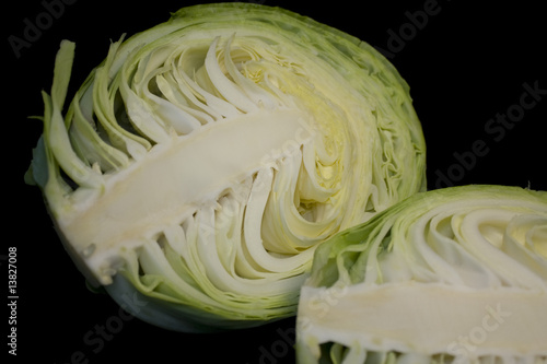 Cabbage cuted in two