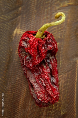 Red dried hot chili peppers