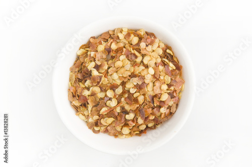 Crushed Red Pepper Flakes in Bowl