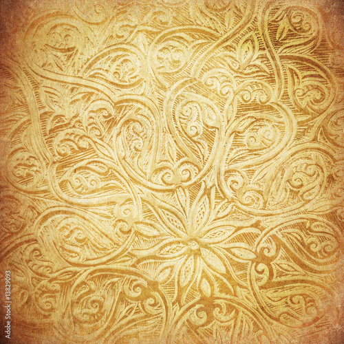 grunge background with oriental ornaments