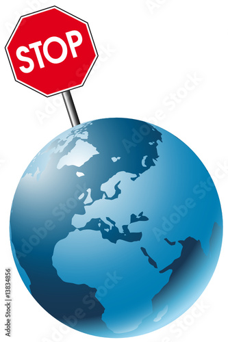 terre avec un stop
