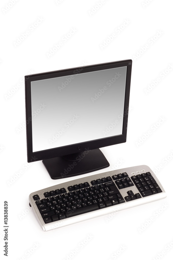 Desktop computer isolated on the white background Desktop computer isolated on the white background