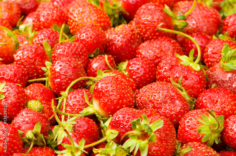 Lots of strawberries arranged as the background Lots of strawberries arranged as the background