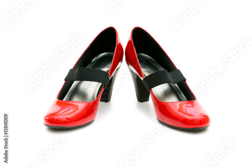 Woman shoes isolated on the white background