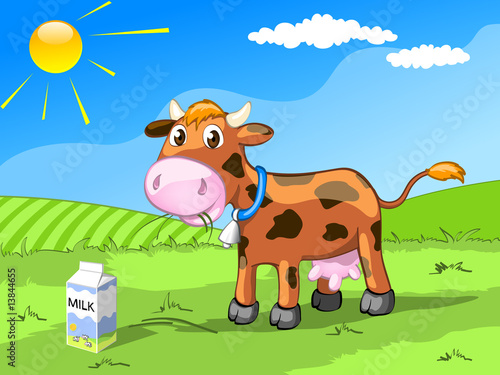 brown cow on the meadow