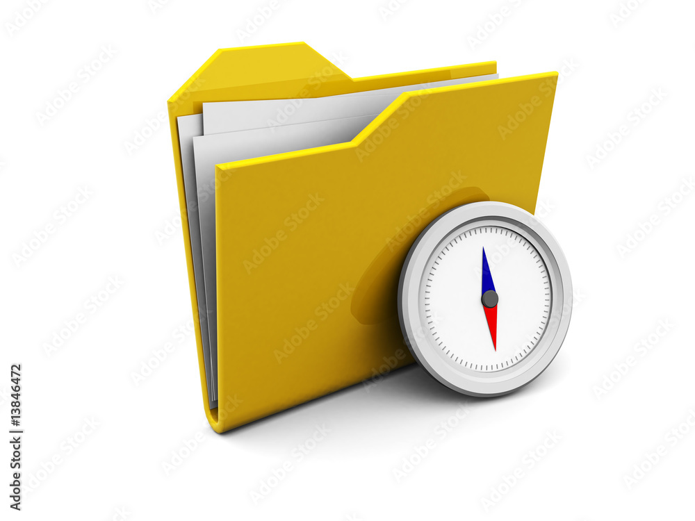 folder icon with compass folder icon with compass