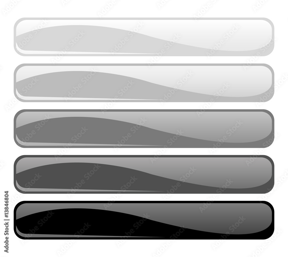 Set of glossy b&w buttons Set of glossy b&w buttons