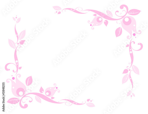 Pink floral corner