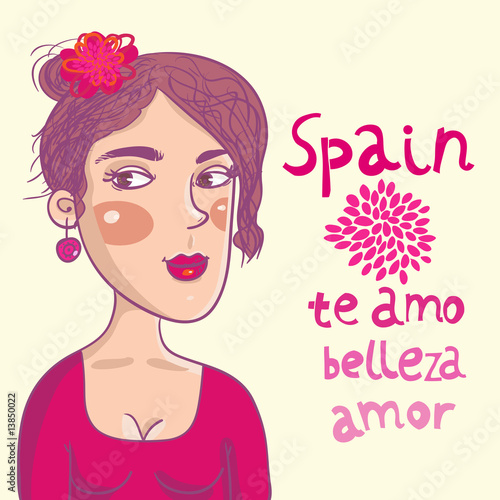 Cute spanish girl portrait