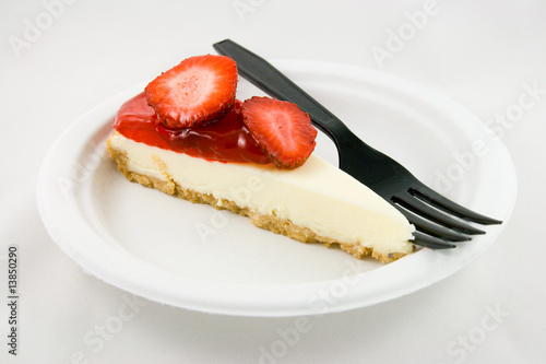 Strawberry Cheesecake with Fork