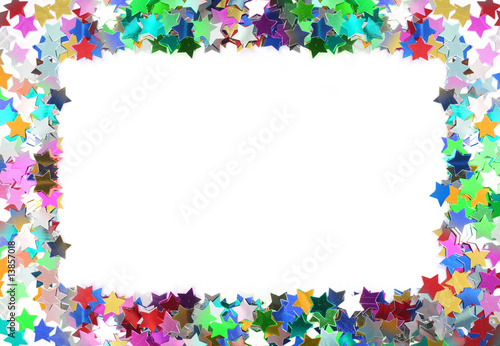 Colorful confetti frame