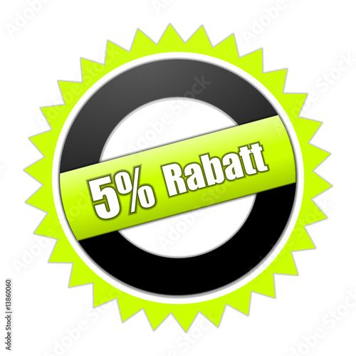 plakette 5% rabatt