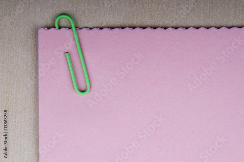 Quadro em tela paper clip and blank note