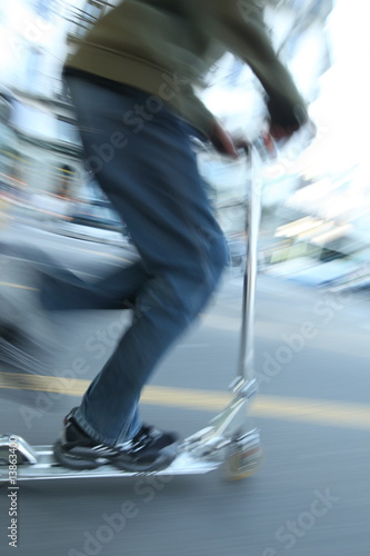 Boy on a scooter