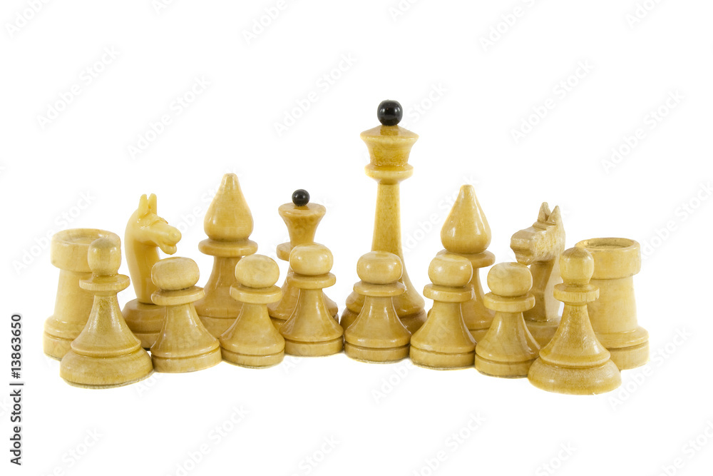 chess – white team. isolated on white background chess – white team. isolated on white background