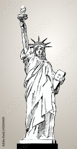 liberty status illustration vector