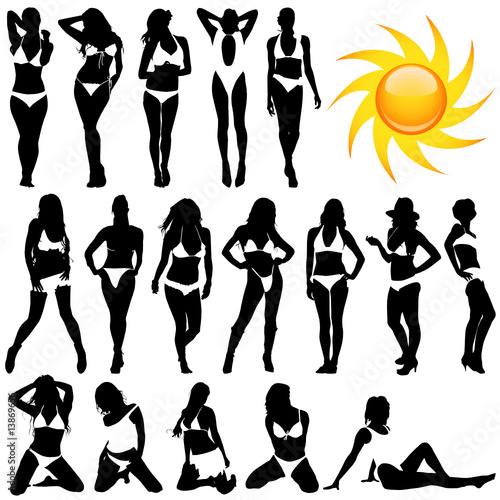 set of bikini woman