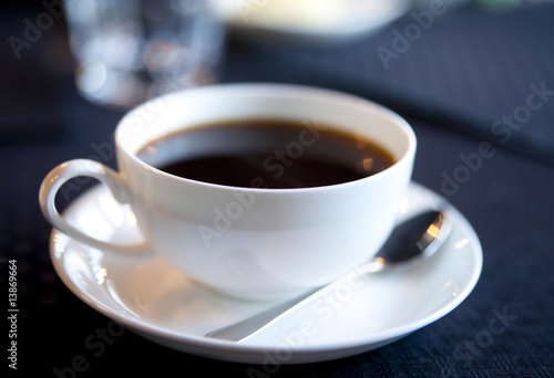 Soft-focused cup of morning coffee
