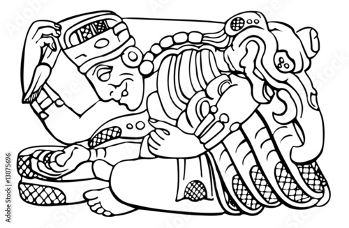 Fantastic animals and birds of Aztecs