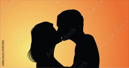 loving couple - vector