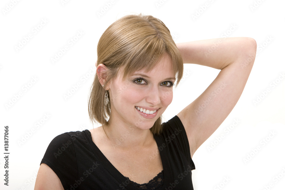 Attractive Woman Posing on a White Background Attractive Woman Posing on a White Background