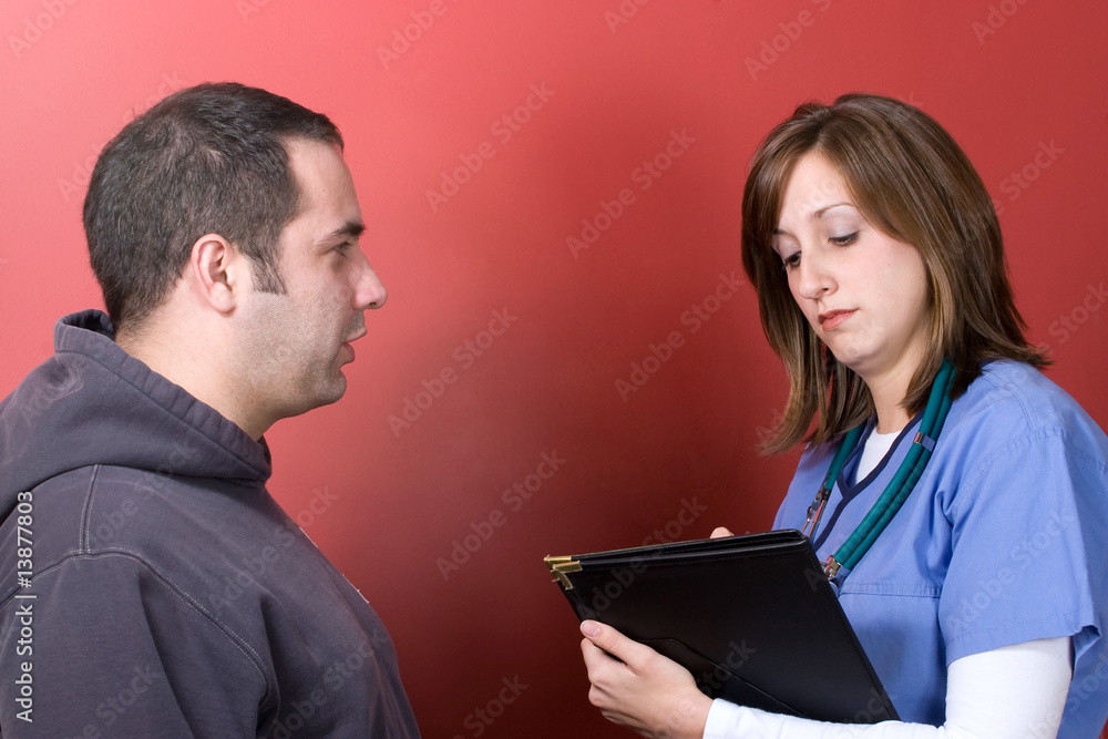 Worried Patient at the Doctors Worried Patient at the Doctors