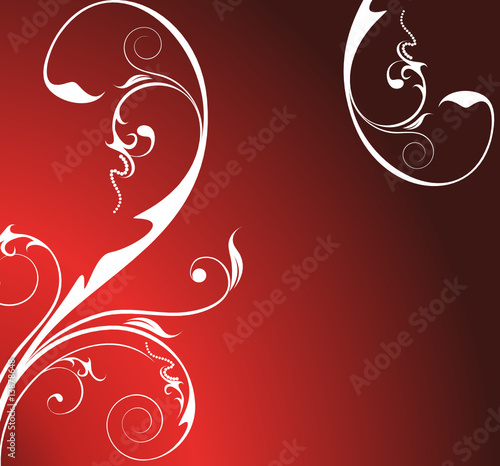 red floral card