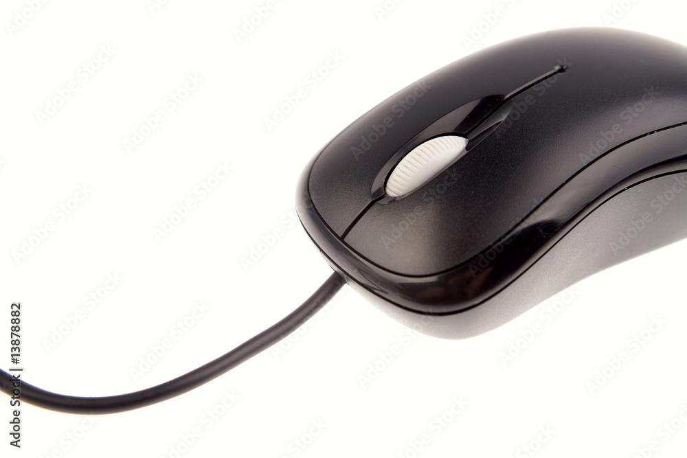 Computer mouse over white background Computer mouse over white background