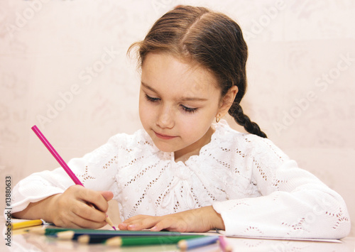 Fényképezés assiduous school-girl