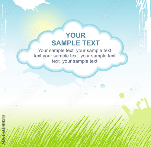 background with sky and grass