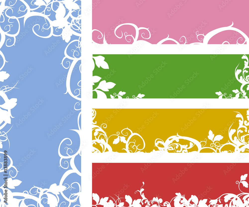 banner collection floral set