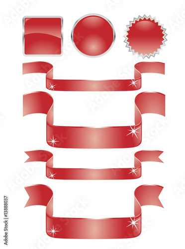 Red Icons and Ribbons