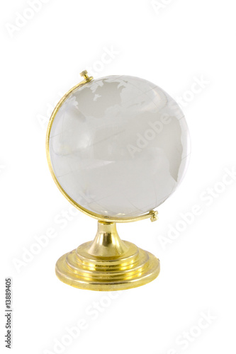 The globe isolated over white background