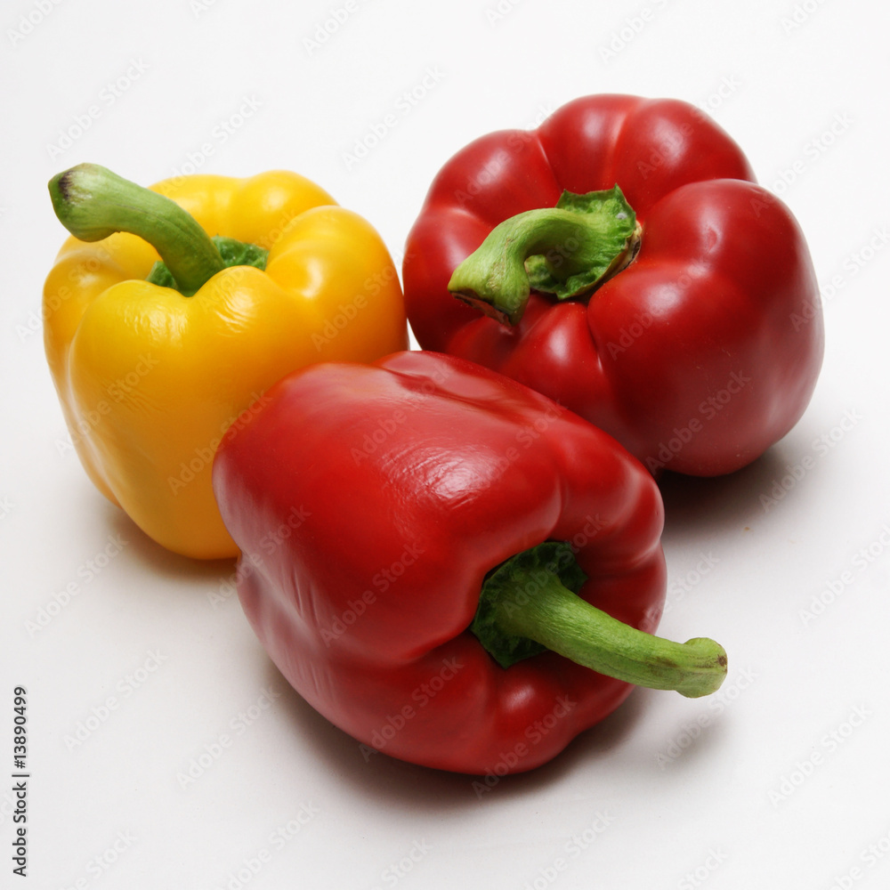rote gelbe paprika