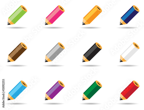 Set of colored pencils for your design