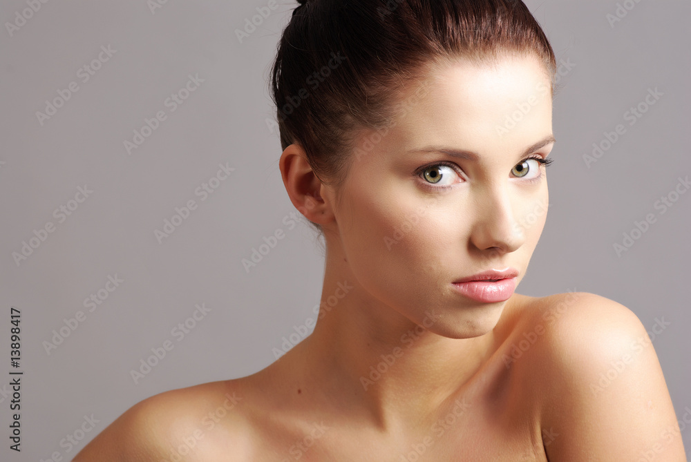 Close-up portrait of sexy caucasian young woman Close-up portrait of sexy caucasian young woman