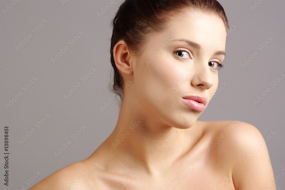 Close-up portrait of sexy caucasian young woman Close-up portrait of sexy caucasian young woman