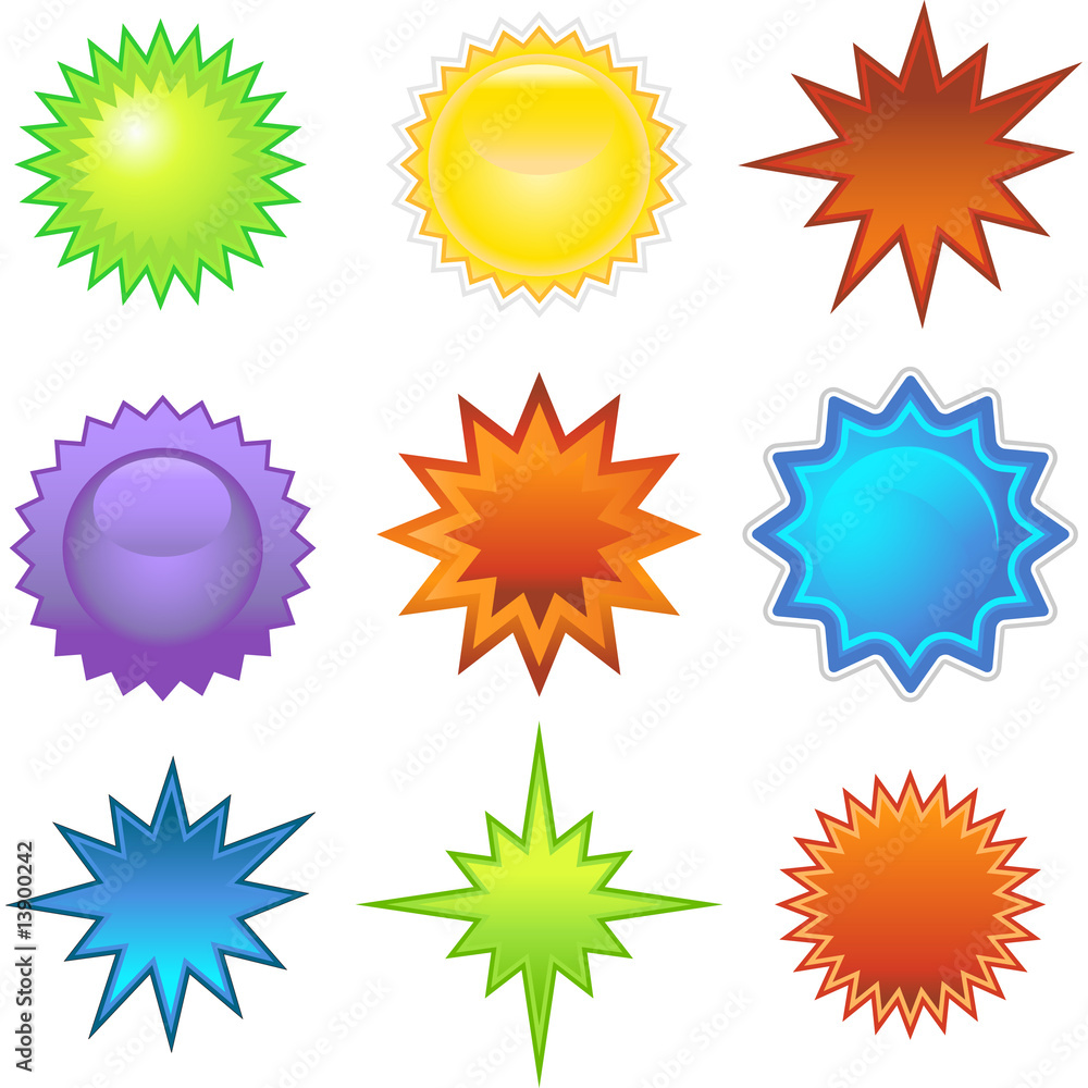 Starburst Stickers Starburst Stickers