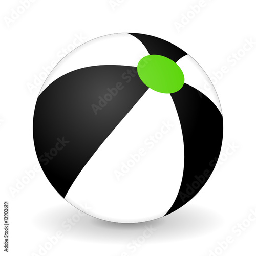 wasserball weiss-schwarz-grün