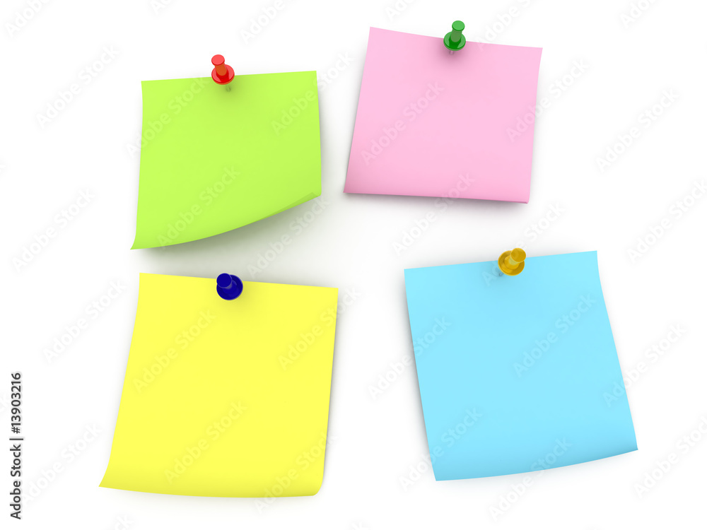 Sticker notes isolated on the white background