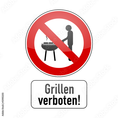 schild grillen verboten I