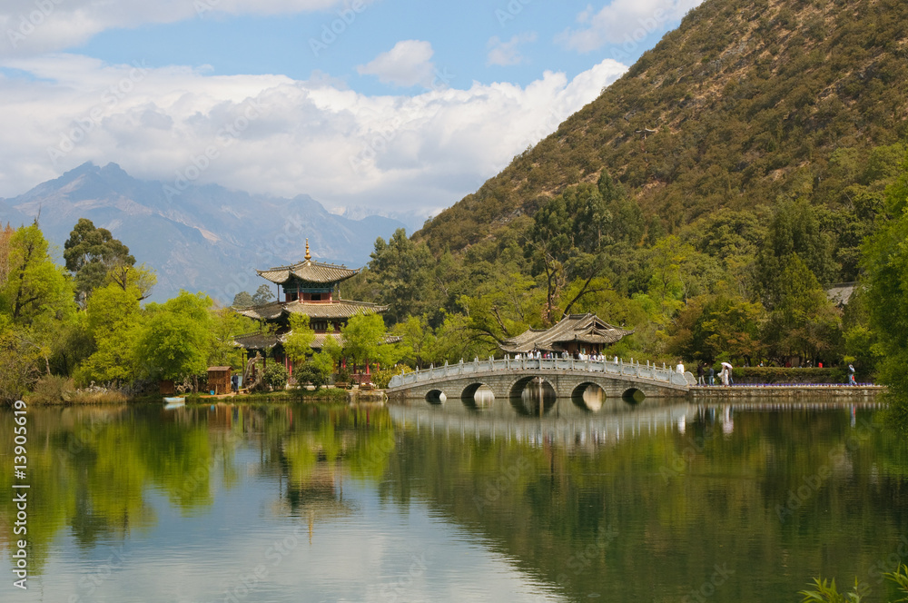 Fototapeta premium Black dragon pool, Lijiang, China