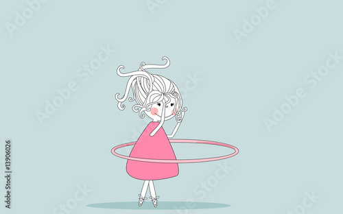 girl twirling hula hoop