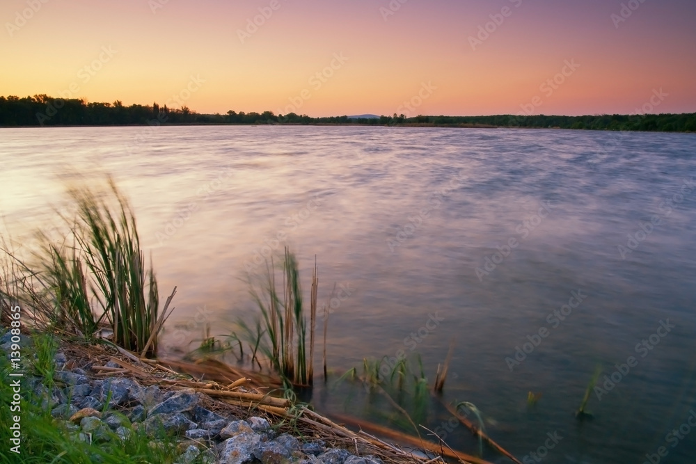 Dusk at the lake Dusk at the lake