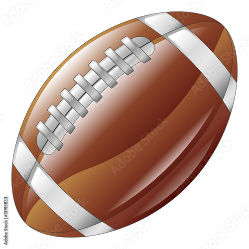 A shiny glossy american football ball icon