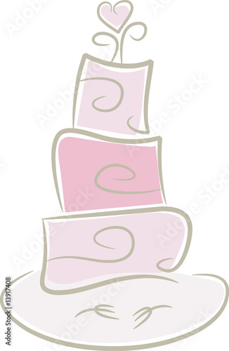 Witzige Hochzeitstorte in Pink