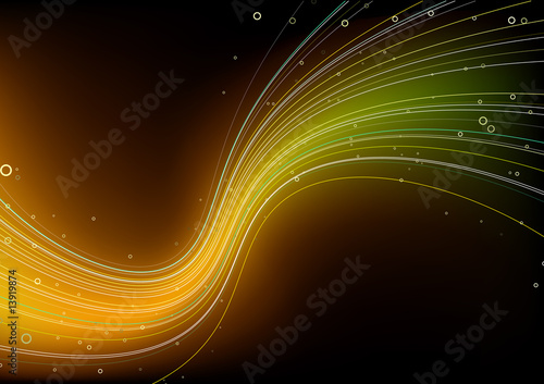 Abstract composition of curved lines