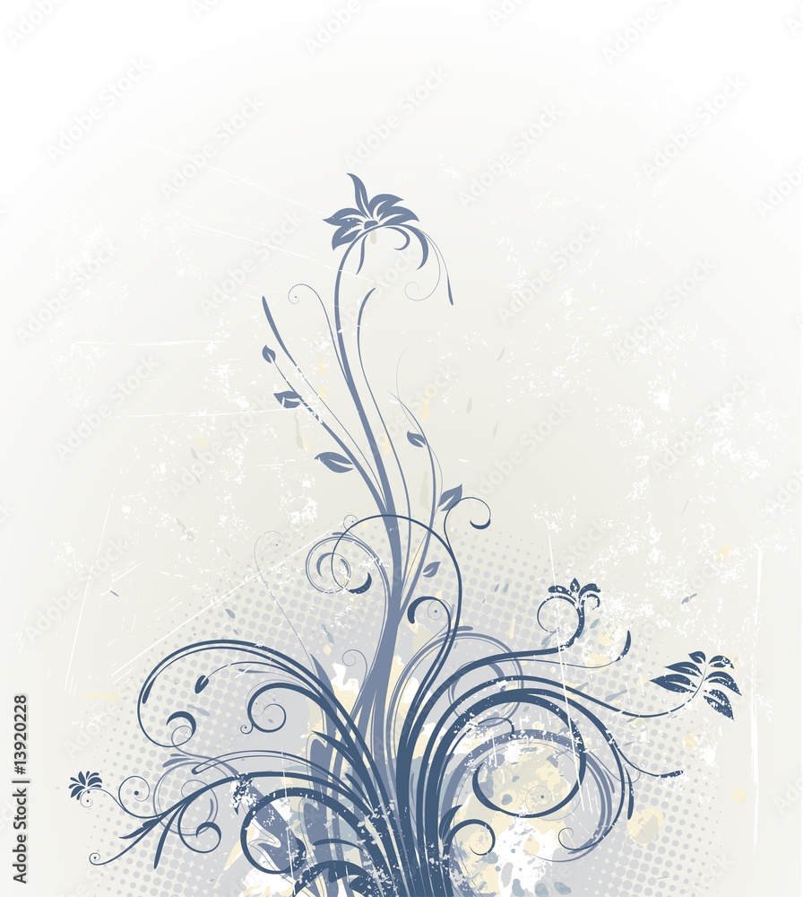 Vector illustration of Grunge Floral Background Vector illustration of Grunge Floral Background