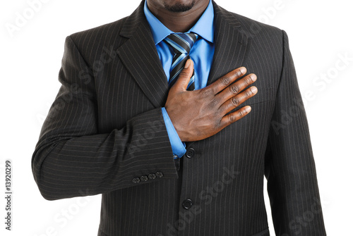 Photography Business man pledging